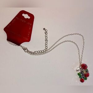 Christmas Faceted Jingle Bells and Balls Necklace